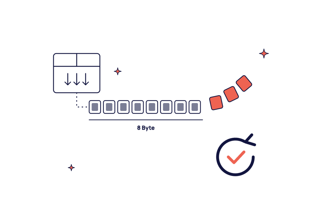 Node.js vulnerability: a package fills an eight-slot buffer that overflows, next to an update arrow
